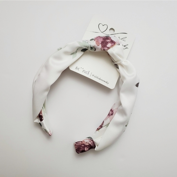 Pink Floral Knotted Silk Headband by Ali Fedtowsky for Scunci - New With Tags - Picture 7 of 10